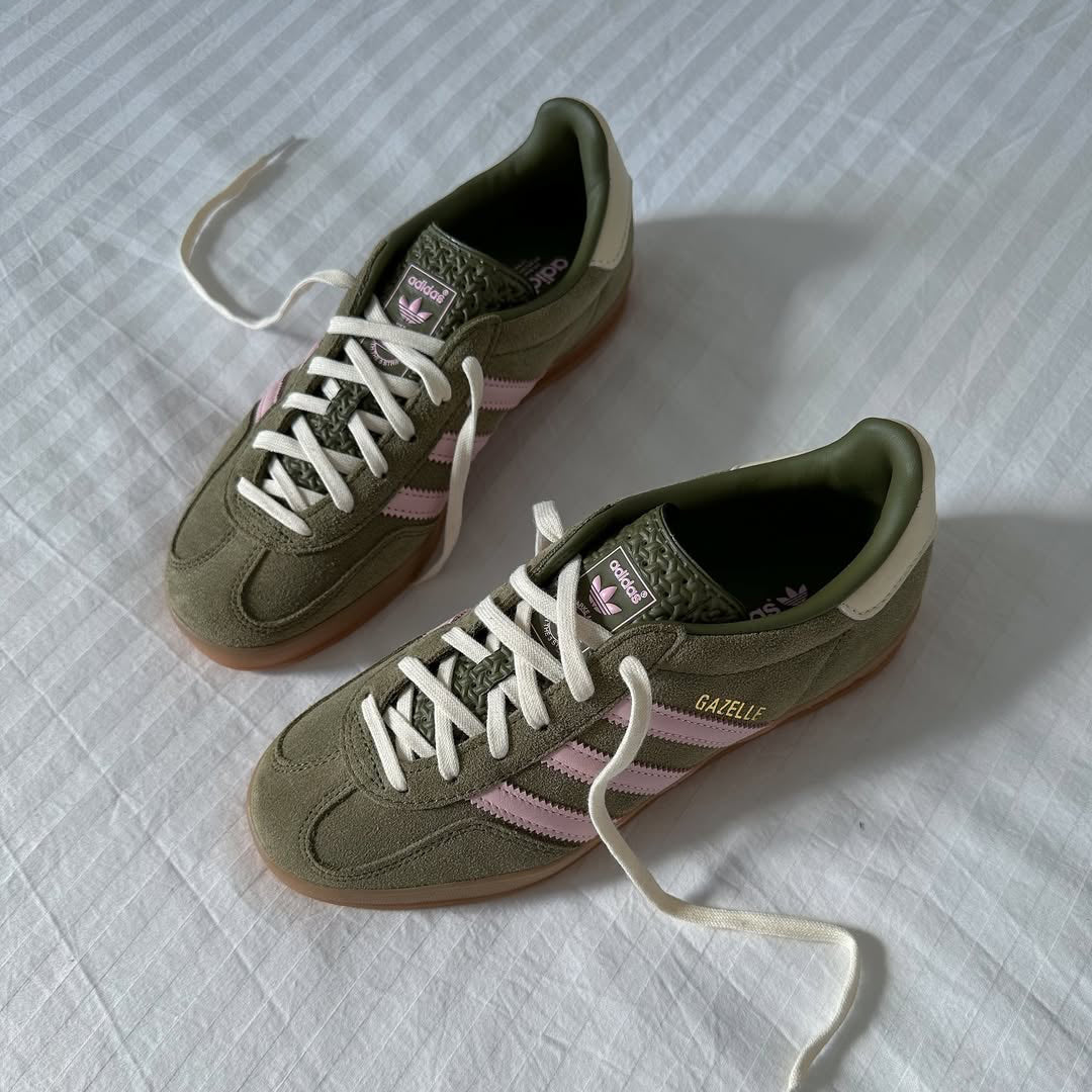 adidas gazelle silver green womens adidas Gazelle Indoor Sneakers main image 0