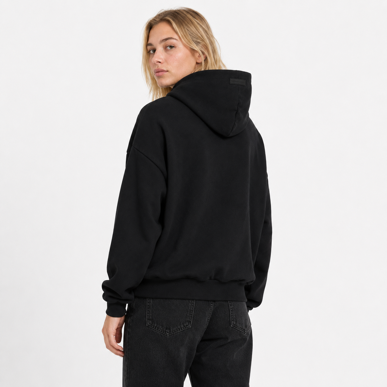 Fear of God Essentials Hoodie Jet Black Small Logo