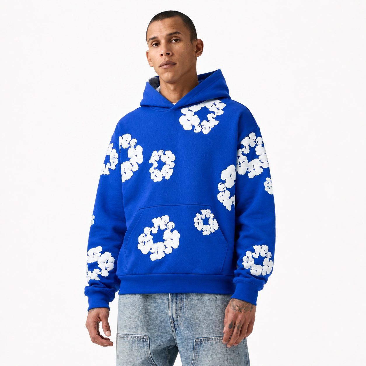 Denim Tears The Cotton Wreath Hoodie Royal Blue