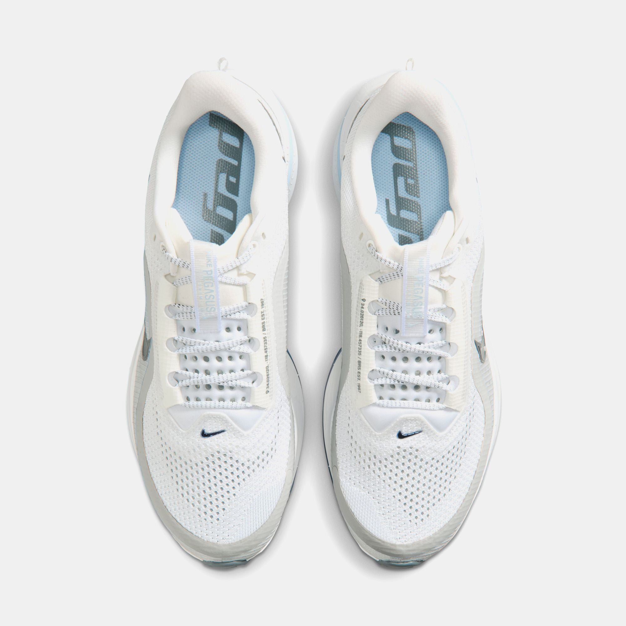 Nike Pegasus Premium Road Running Shoes White/Grey Fog/Hydrogen Blue/Aluminum