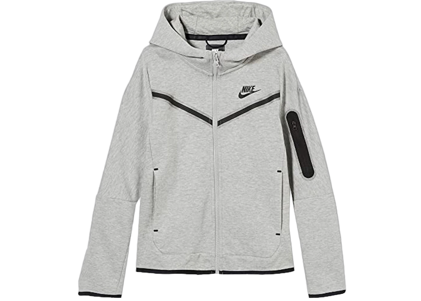Nike Sportswear Kids' Tech Fleece Full-Zip Hoodie Dark Grey Heather/Black