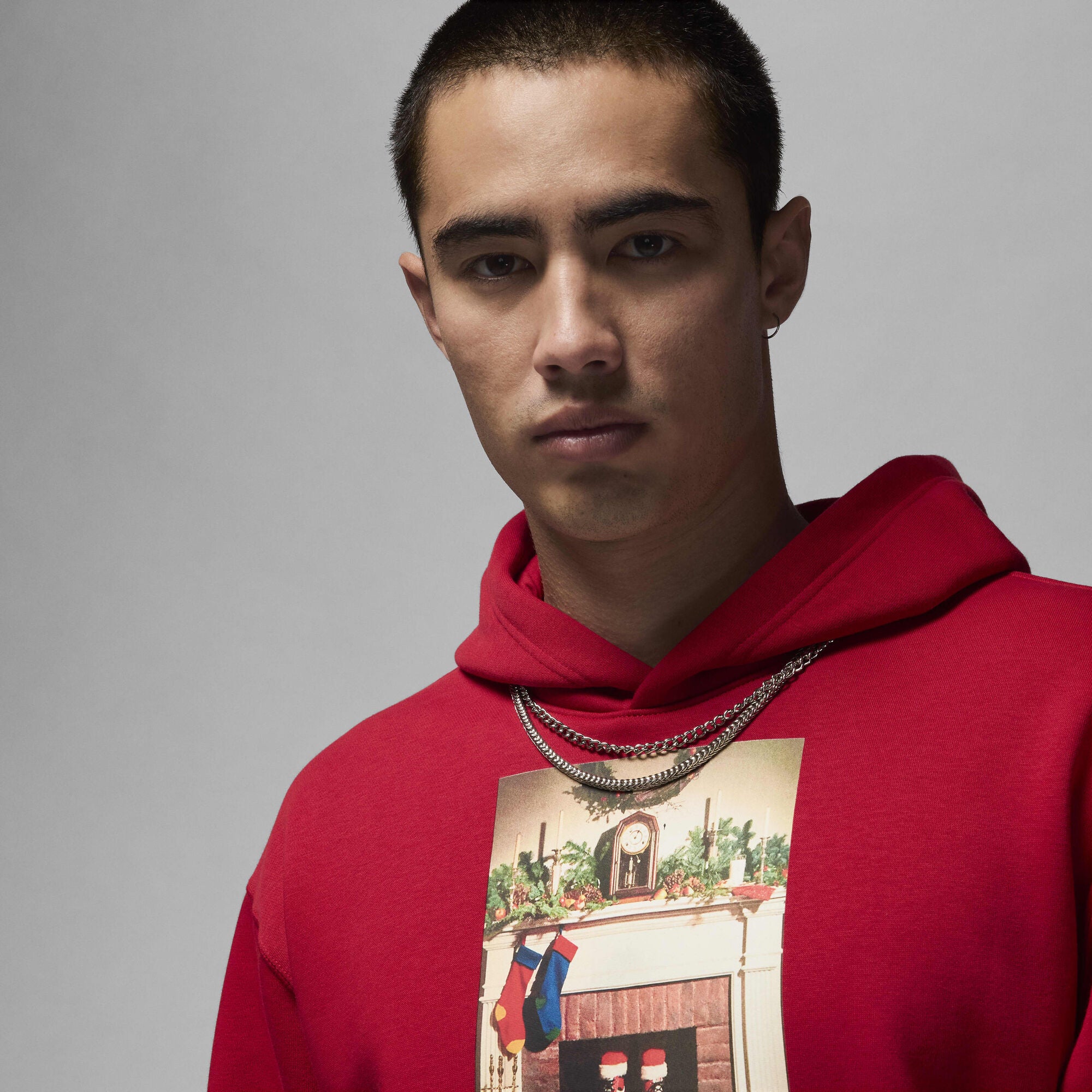 Air Jordan Jumpman 'Chimney' Fleece Pullover Hoodie Gym Red/Black