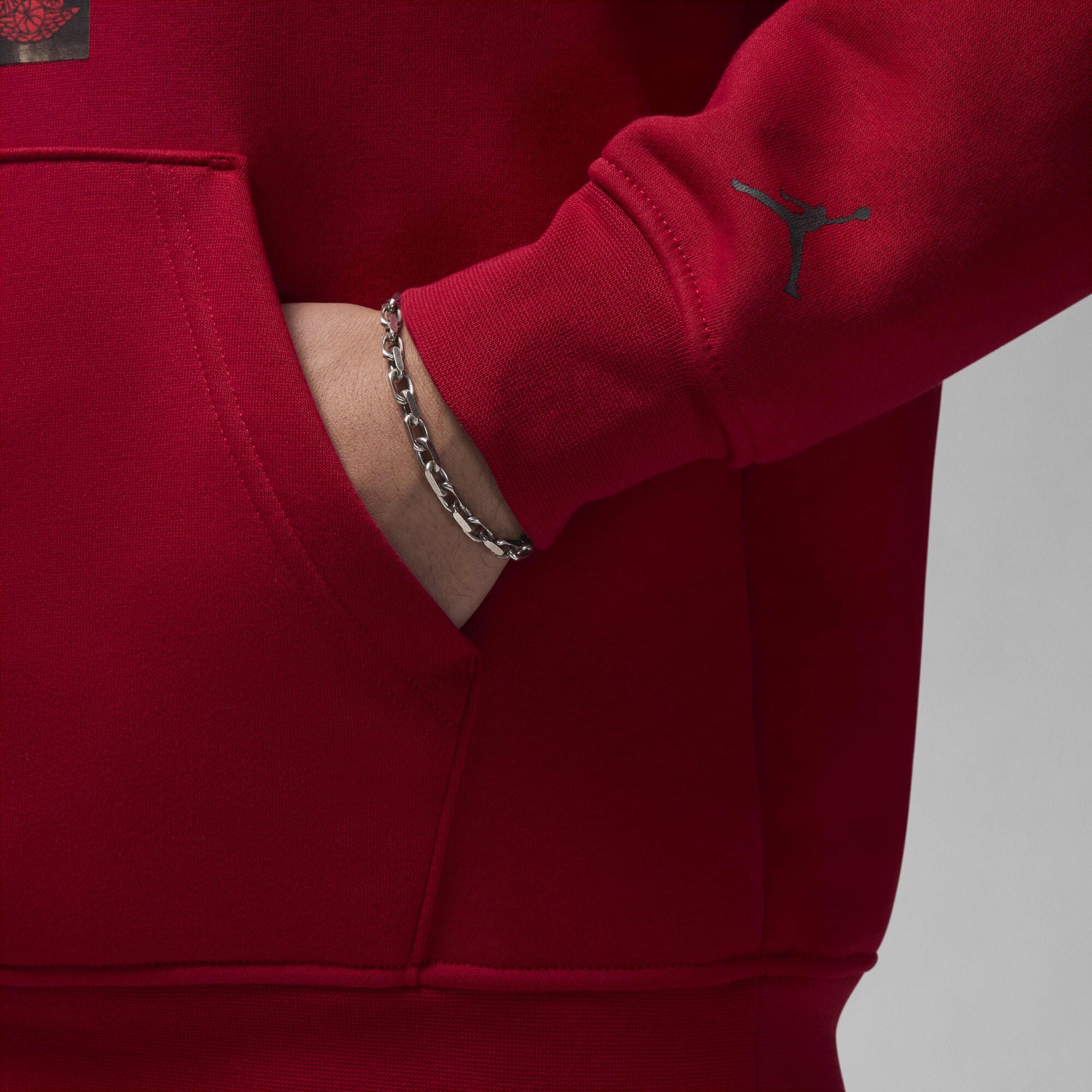 Air Jordan Jumpman 'Chimney' Fleece Pullover Hoodie Gym Red/Black
