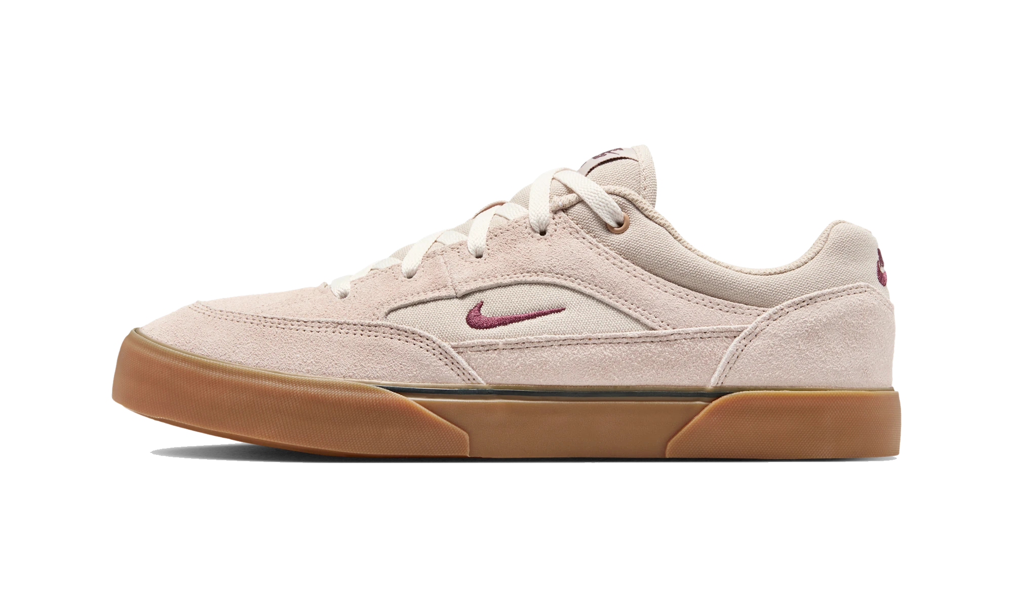 Nike SB Malor Skate Shoes Cream II/Phantom/Gum Medium Brown/Burgundy Crush