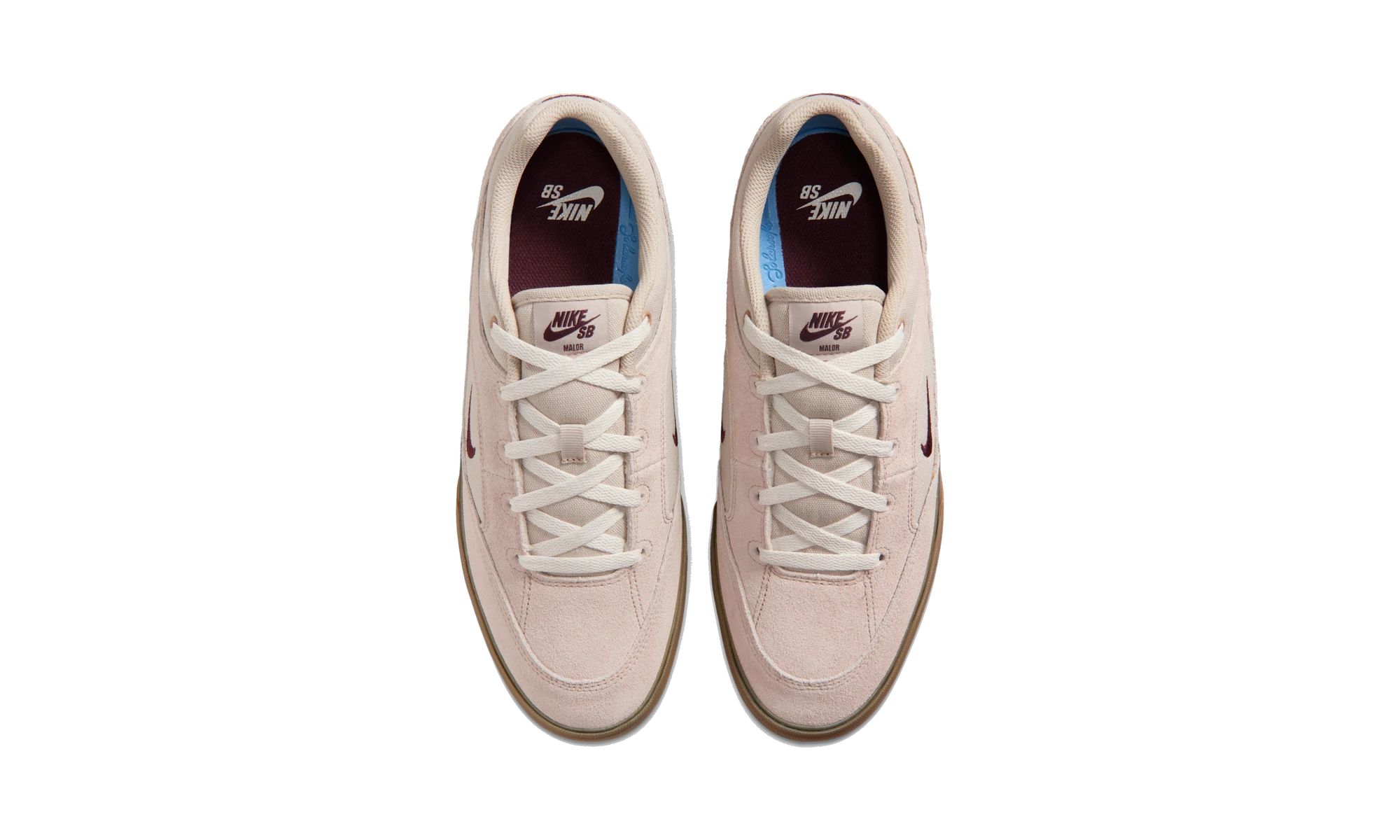 Nike SB Malor Skate Shoes Cream II/Phantom/Gum Medium Brown/Burgundy Crush