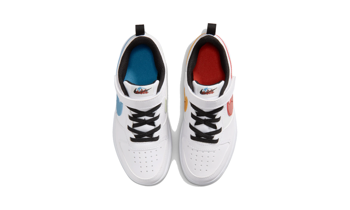 NikeCourt Borough Low White/Picante Red/Barely Volt/Current Blue