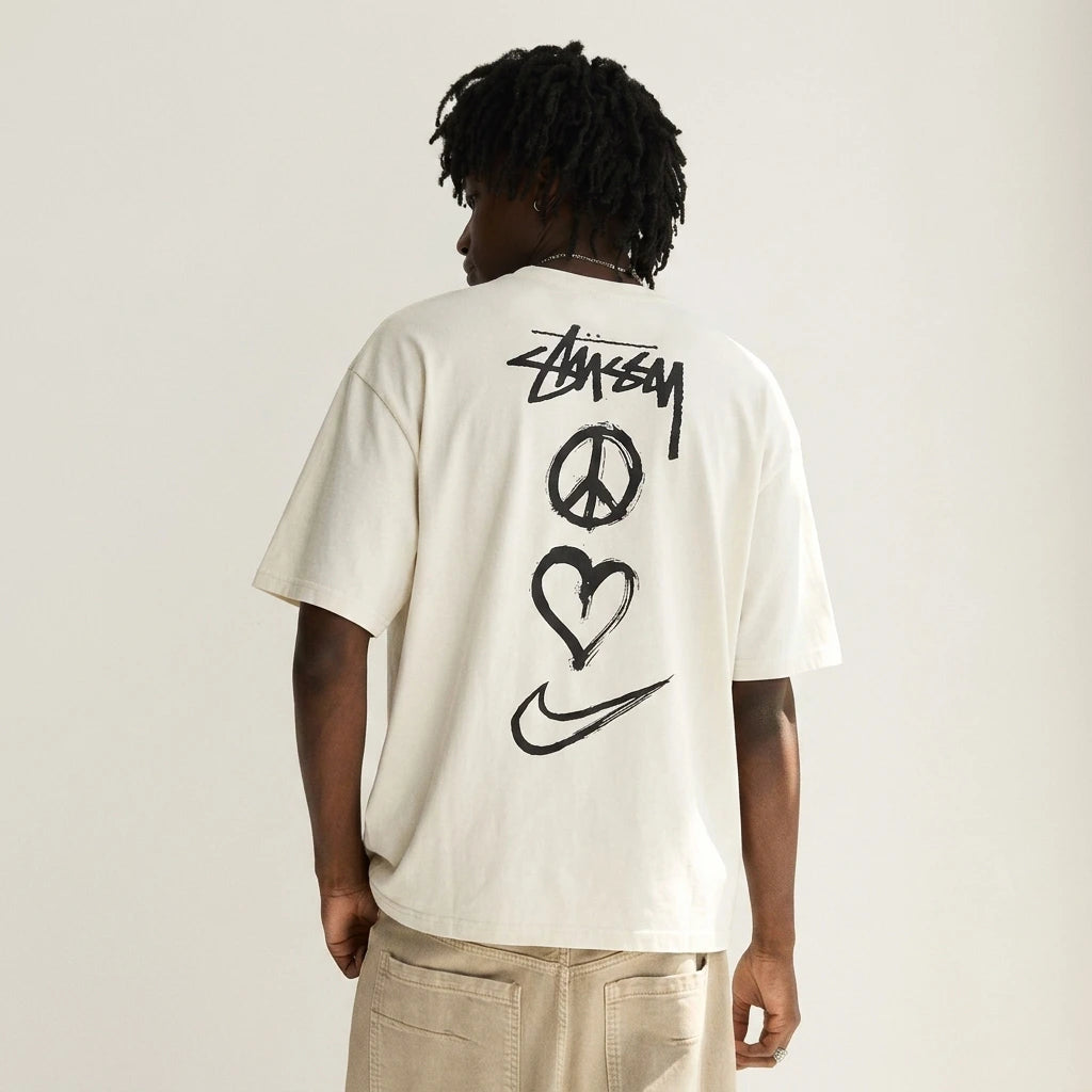 Nike x Stussy Peace, Love, Swoosh T-shirt (US Sizing) White