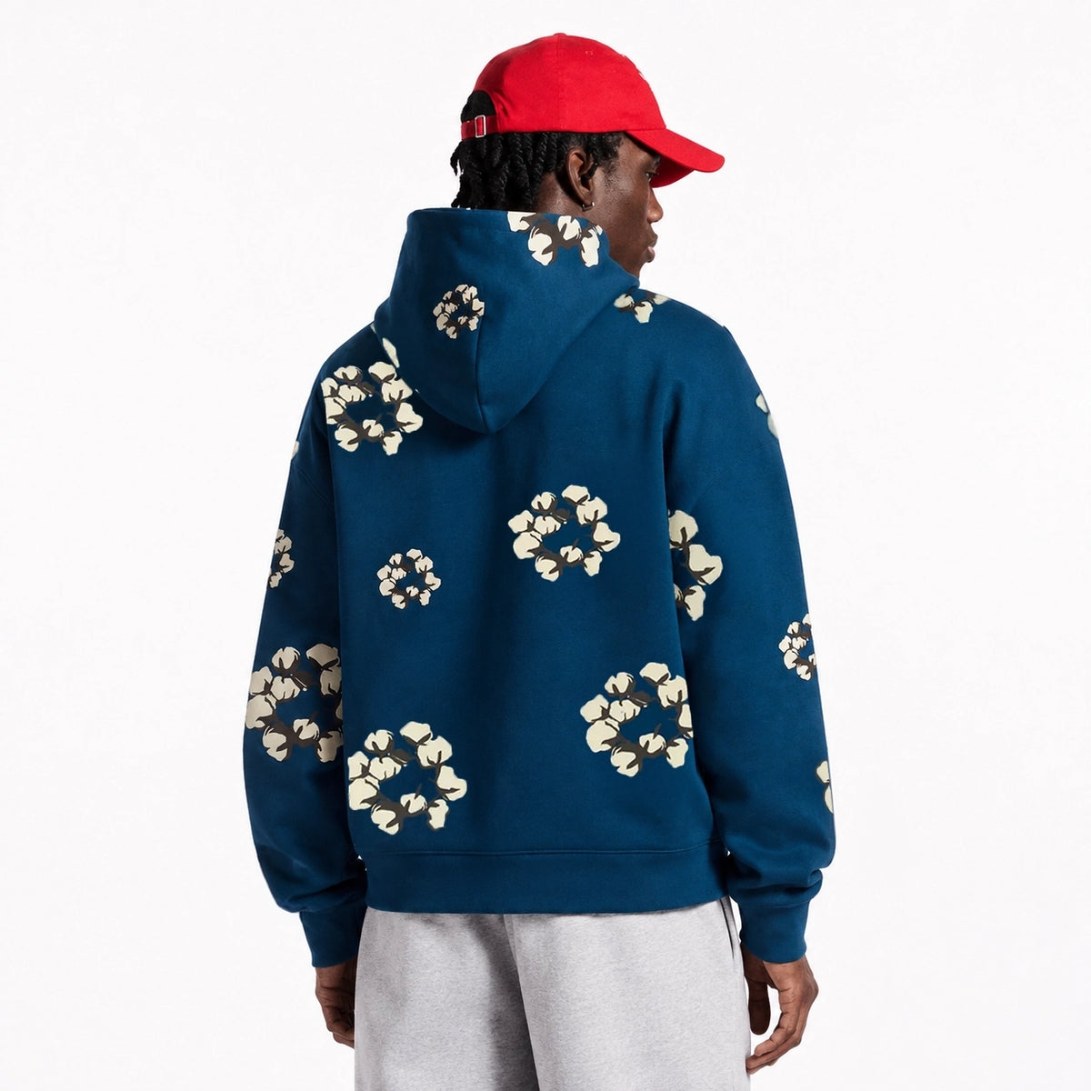 Denim Tears x Cactus Plant Flea Market Cactus Tears Wreath Hoodie Navy