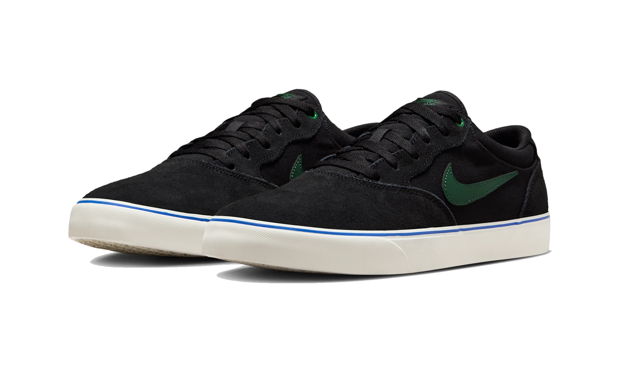 Nike SB Chron 2 Skate Shoe Black/Sail/Racer Blue/Fir