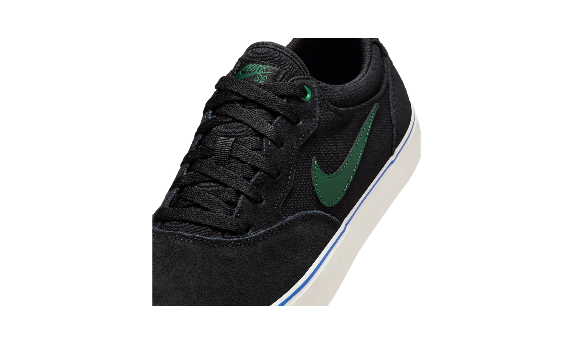 Nike SB Chron 2 Skate Shoe Black/Sail/Racer Blue/Fir