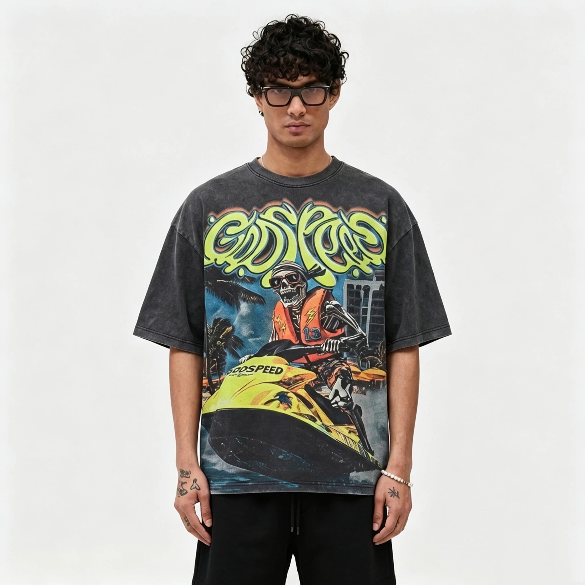 Godspeed Wave Runner T-shirt Grey