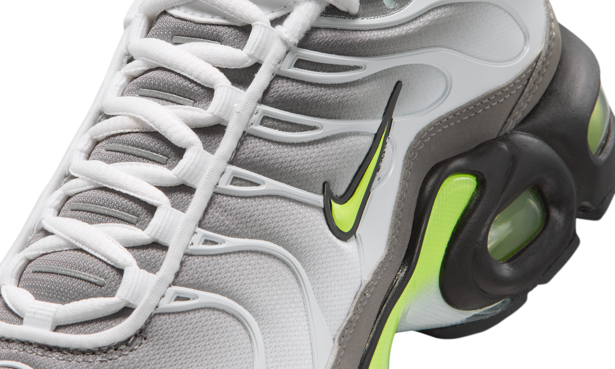 Nike Air Max Plus White/Pearl Grey/Black/Neon Yellow