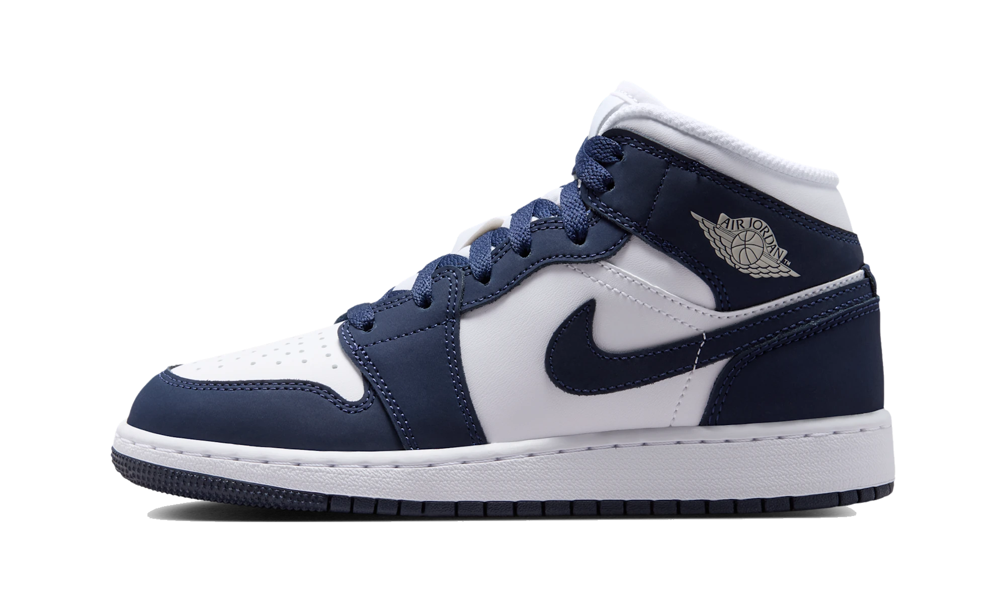 Air Jordan 1 Mid Obsidian/White/Grey Fog/Obsidian