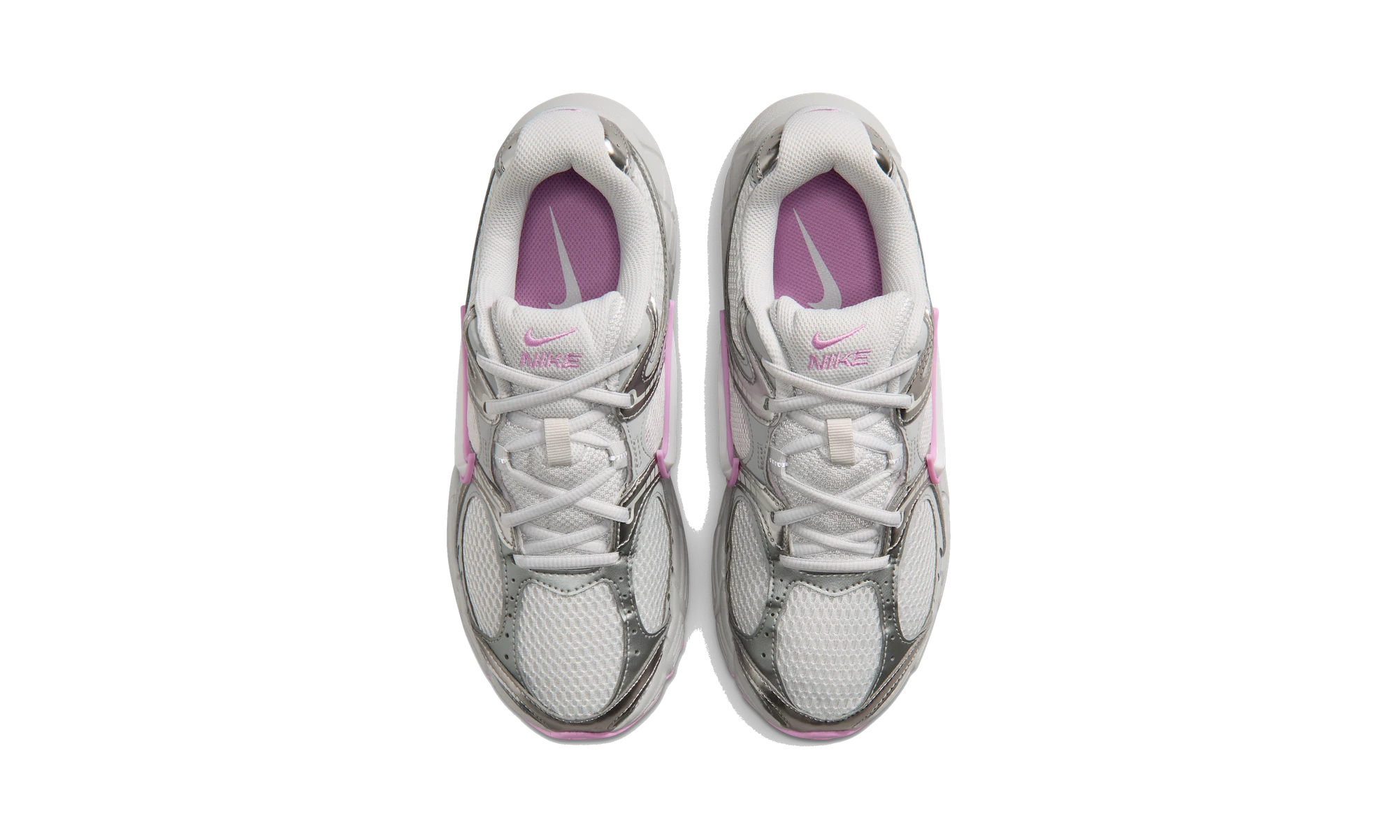 Nike V5 RNR shoes with reflective design accents Light Smoke Grey/Photon Dust/Light Magenta/Off-White