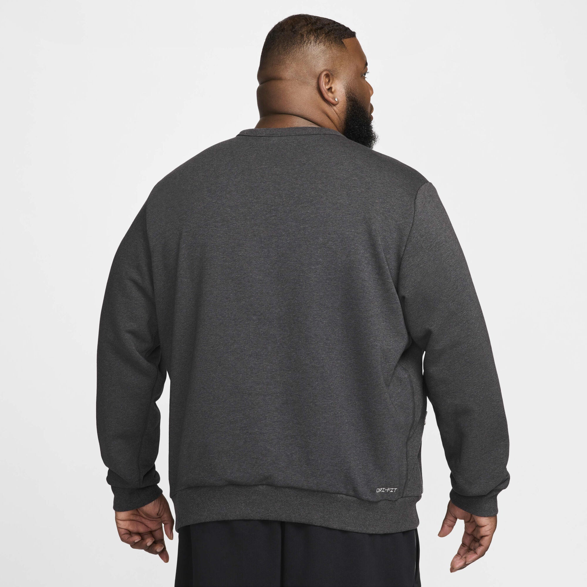 Nike Standard Issue Dri-FIT Basketball Crew-Neck Sweatshirt Black/Heather/Pale Ivory