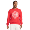 Nike Standard Issue Men's Dri-FIT Basketball Crew-Neck Sweatshirt University Red/Heather/Pale Ivory