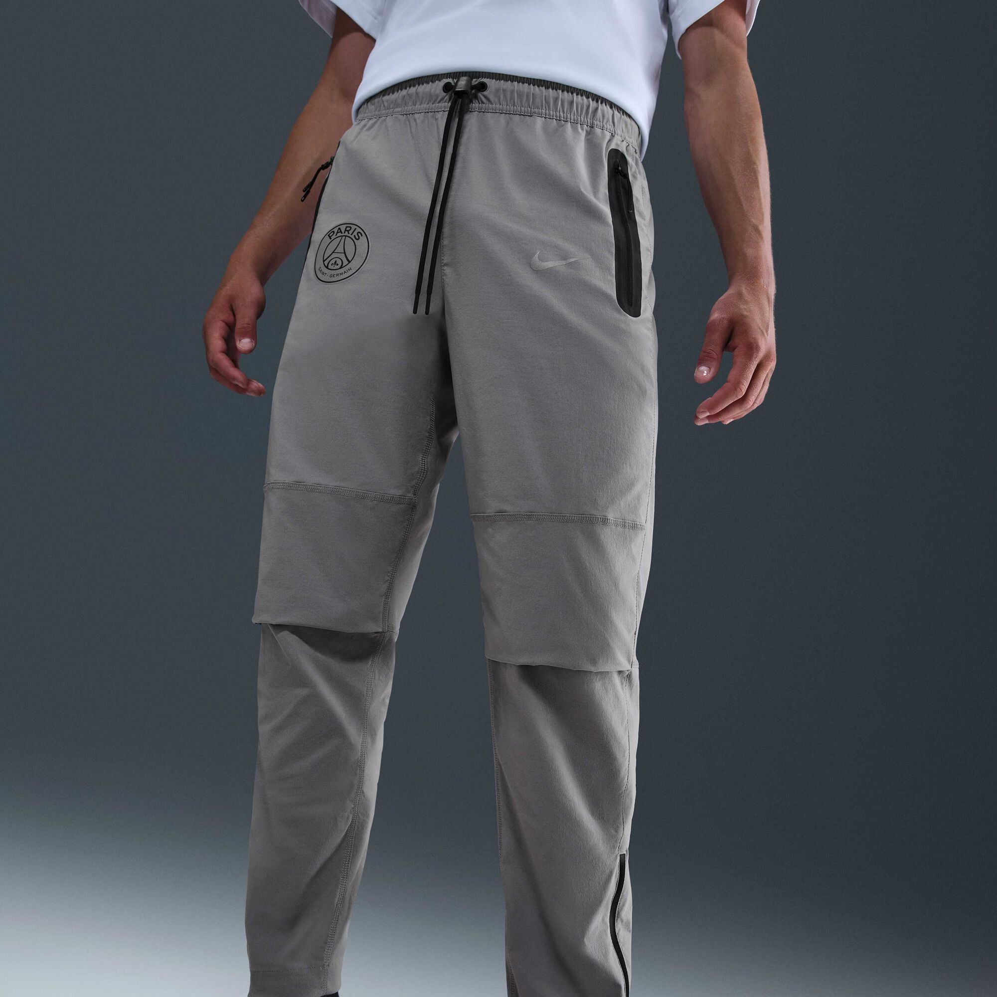 Paris Saint-Germain F.C. Tech Nike Football Woven Pants Particle Grey/Particle Grey