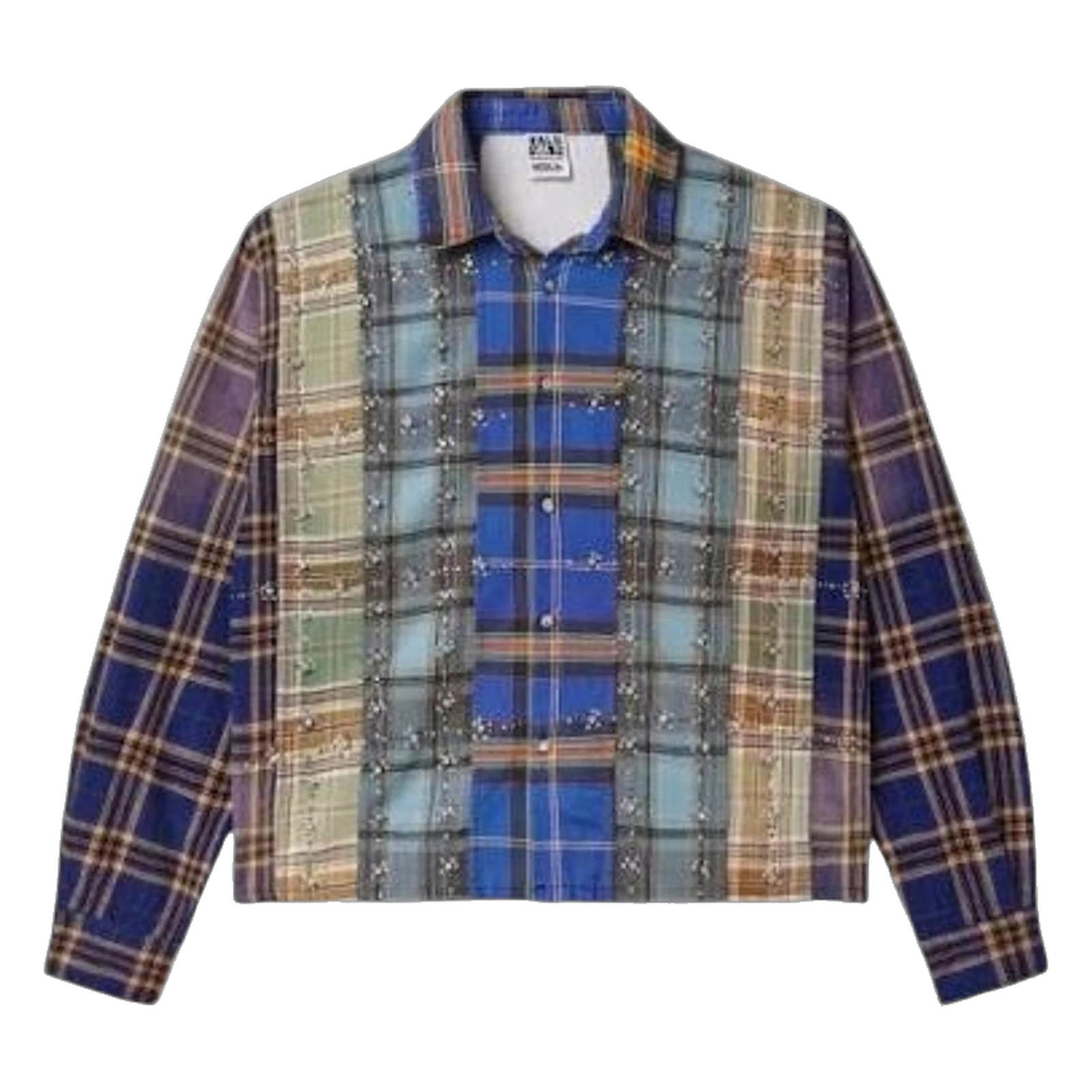 Vale Forever Splash Zone Cool Patchwork L/S Flannel Multicolor