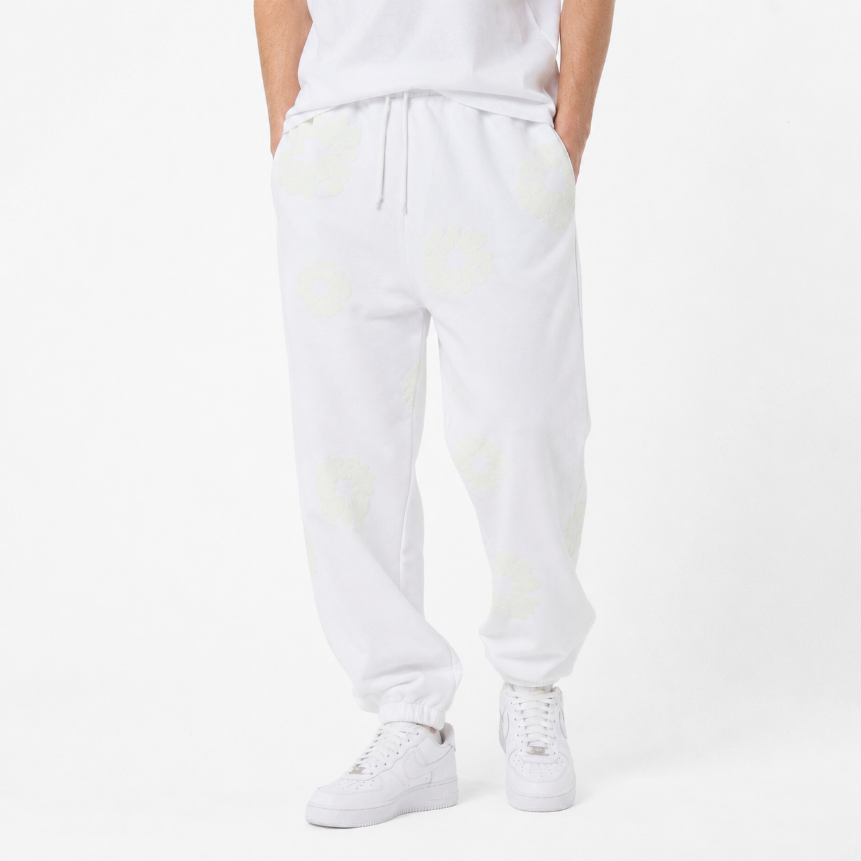 Denim Tears Mono Cotton Wreath Sweatpants White