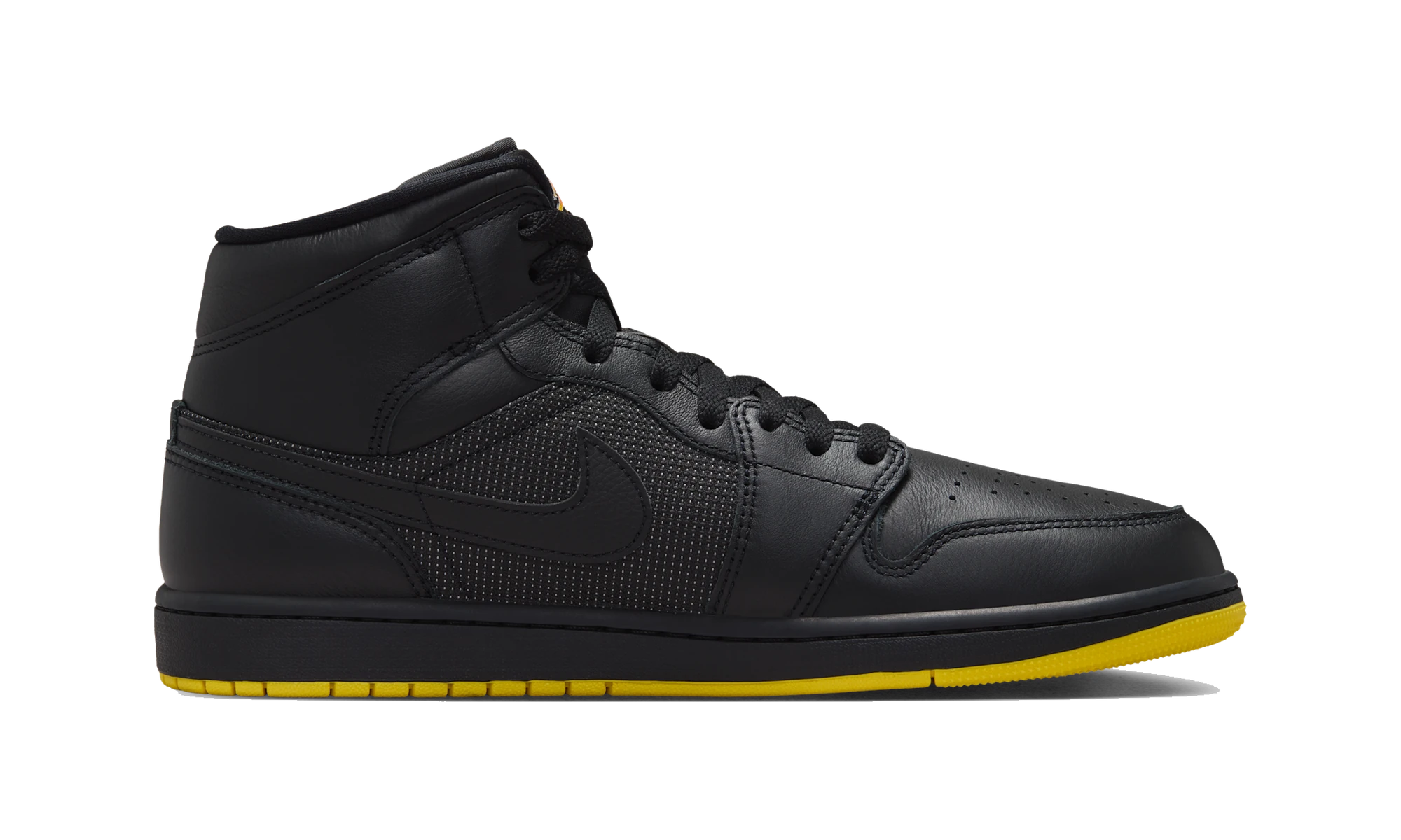 Air Jordan 1 Mid SE Black/Opti Yellow/Silver