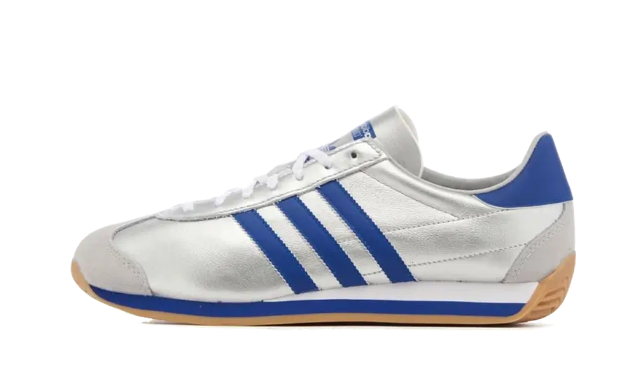 Adidas Country OG Matte Silver Bright Blue Cloud White - Sneak