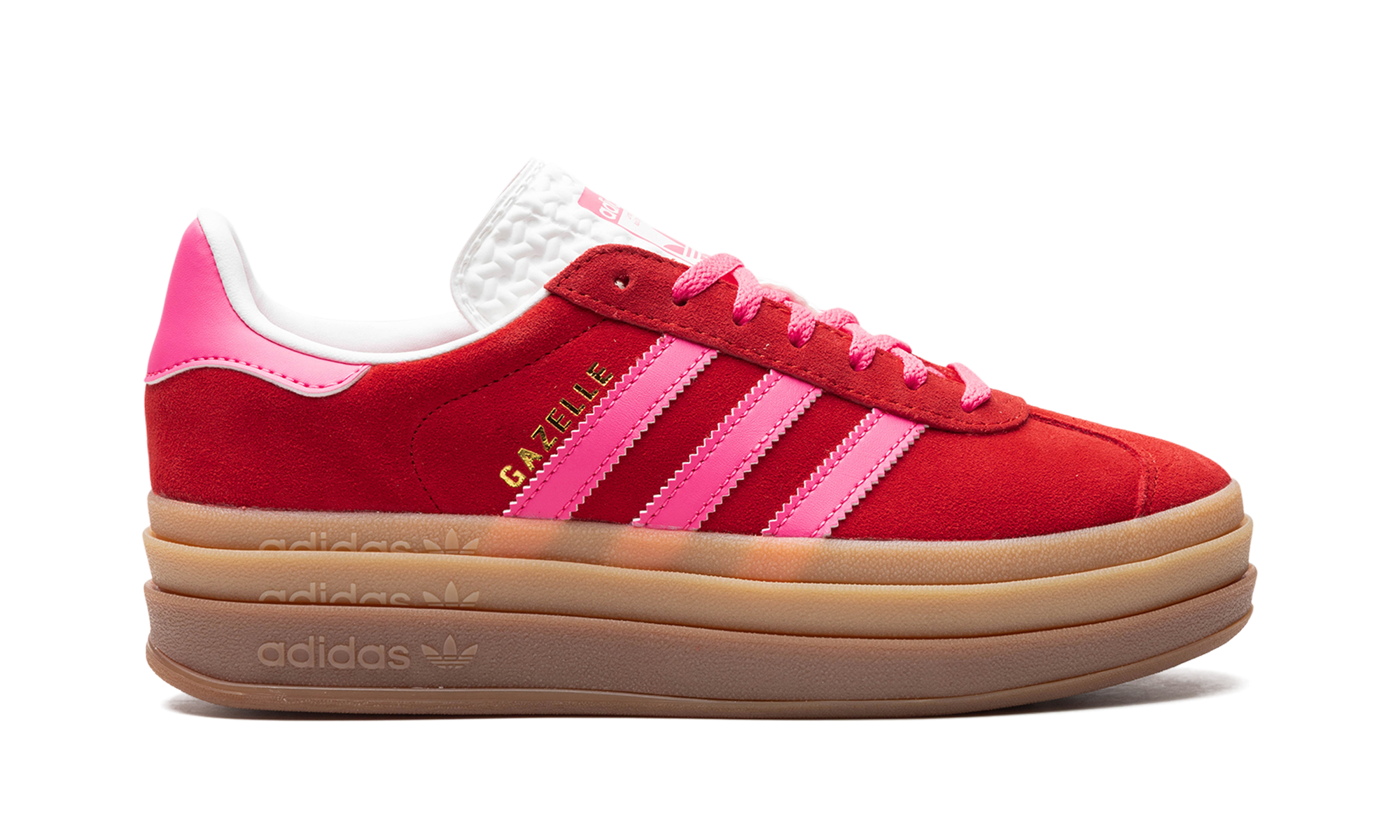 Adidas Gazelle Bold Collegiate Red Lucid Pink