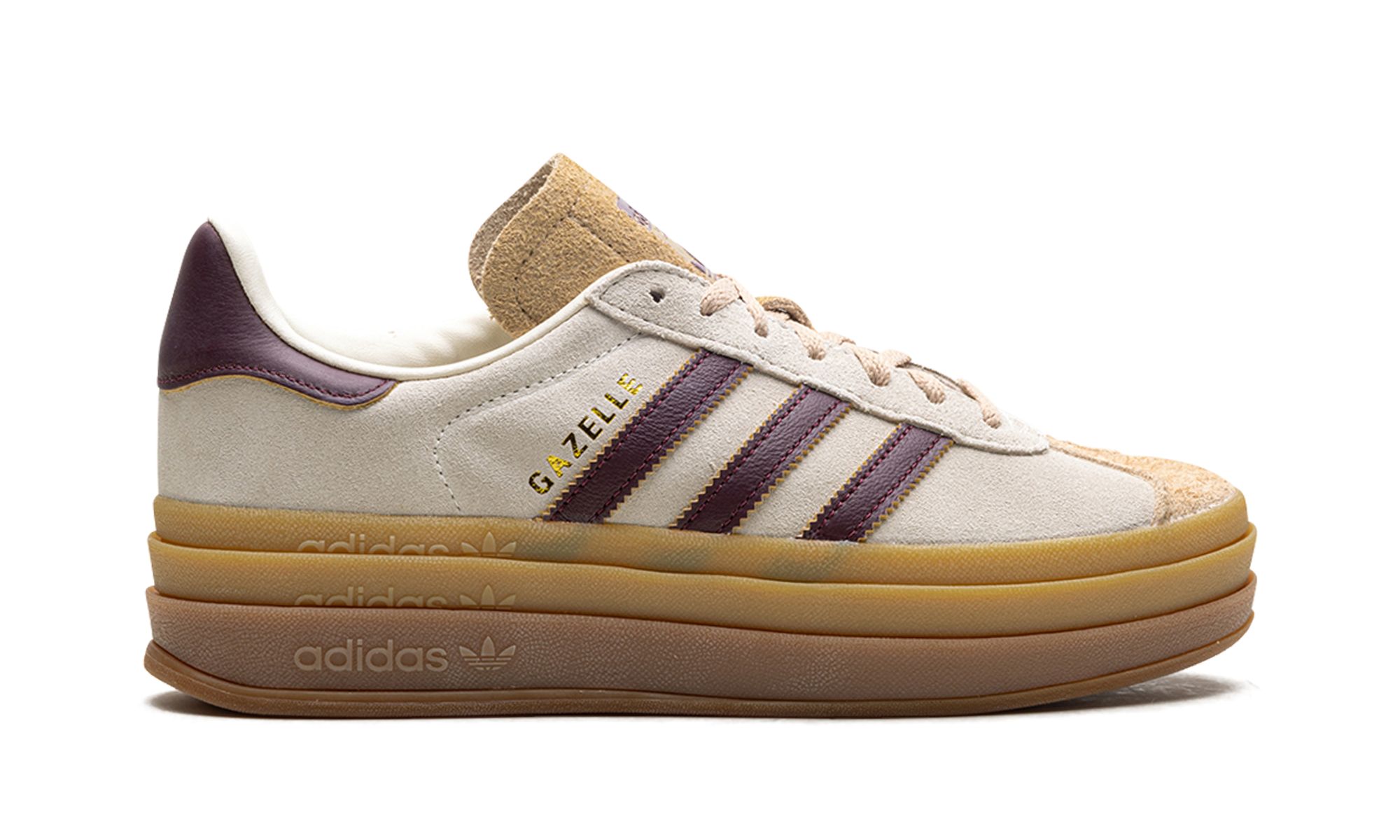 Adidas Gazelle Bold Cream White Maroon