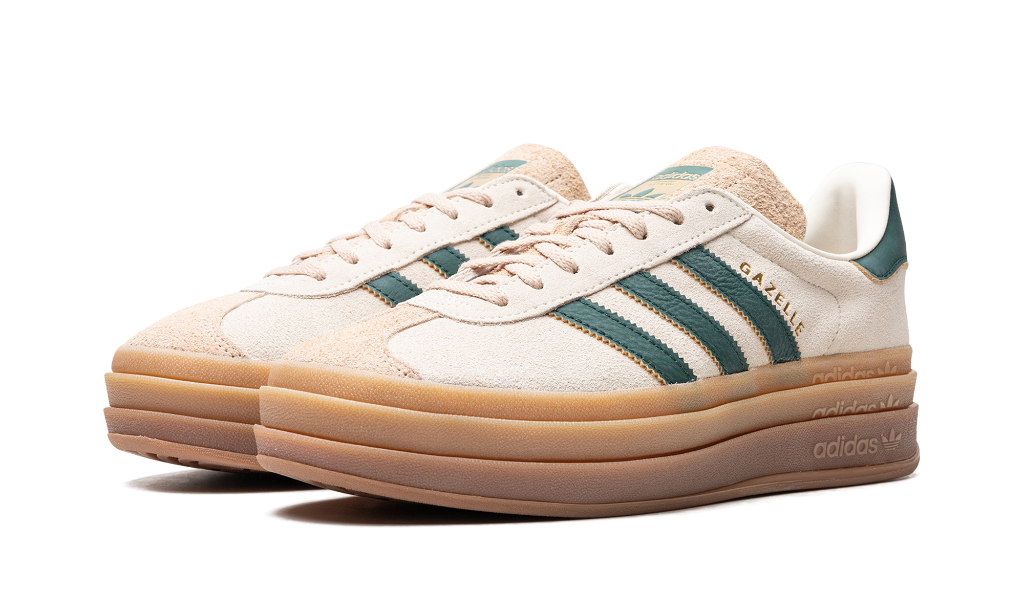 Adidas Gazelle Bold Magic Beige Collegiate Green