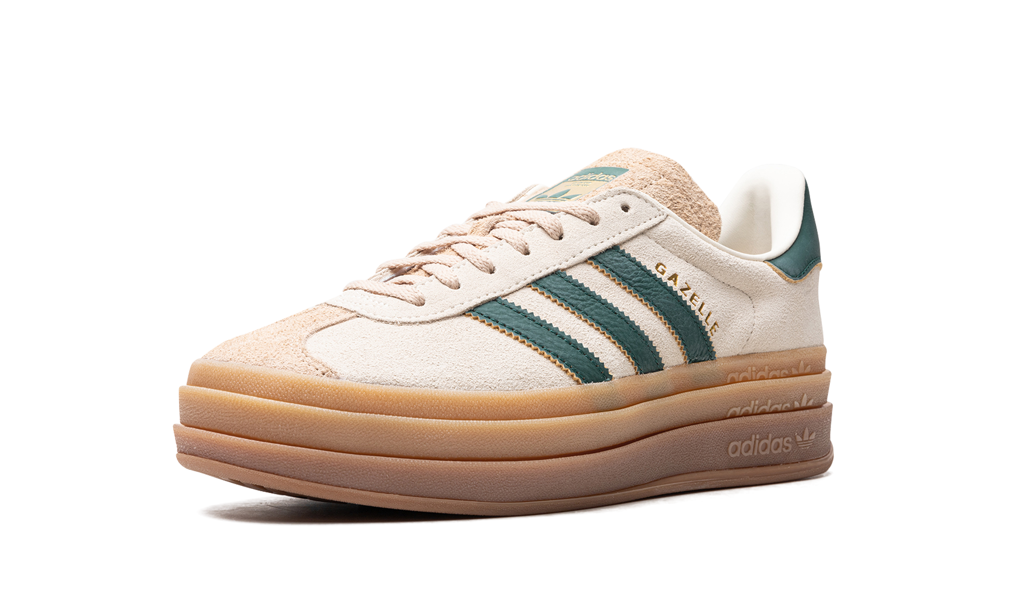 Adidas Gazelle Bold Magic Beige Collegiate Green