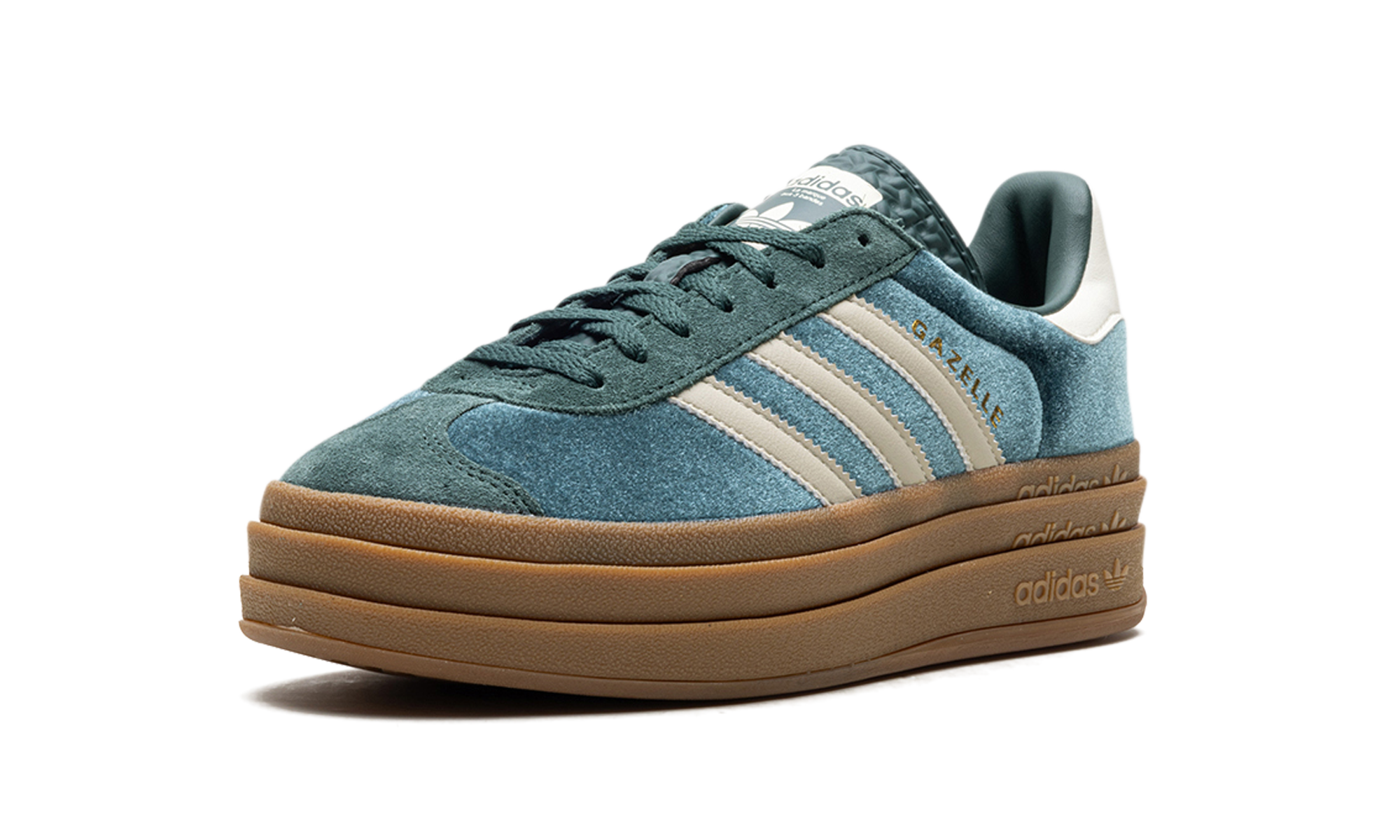 Adidas Gazelle Bold Mineral Green Velvet