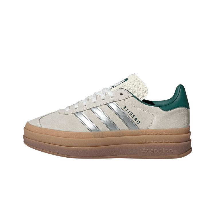 Adidas Gazelle Bold Off White Collegiate Green, Off White/Silver Metallic/Collegiate Green (JI0328)