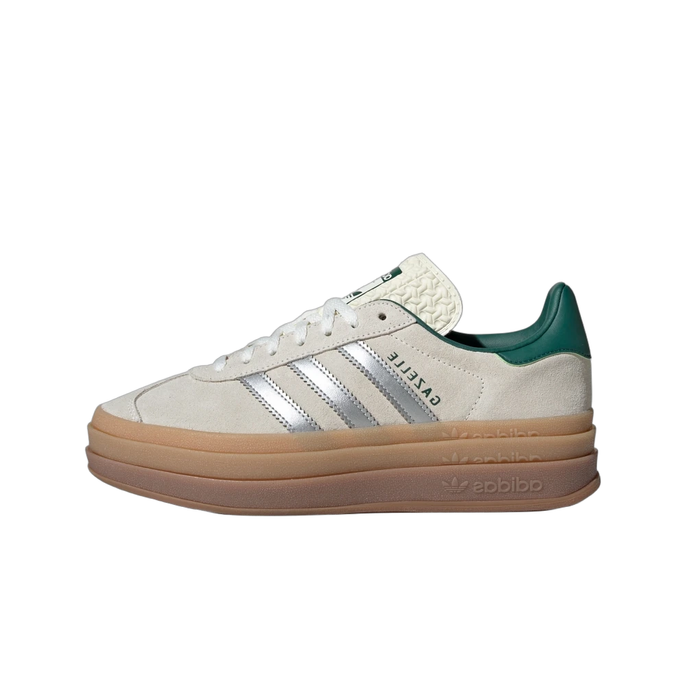 Adidas Gazelle Bold Off White Collegiate Green, Off White/Silver Metallic/Collegiate Green (JI0328)
