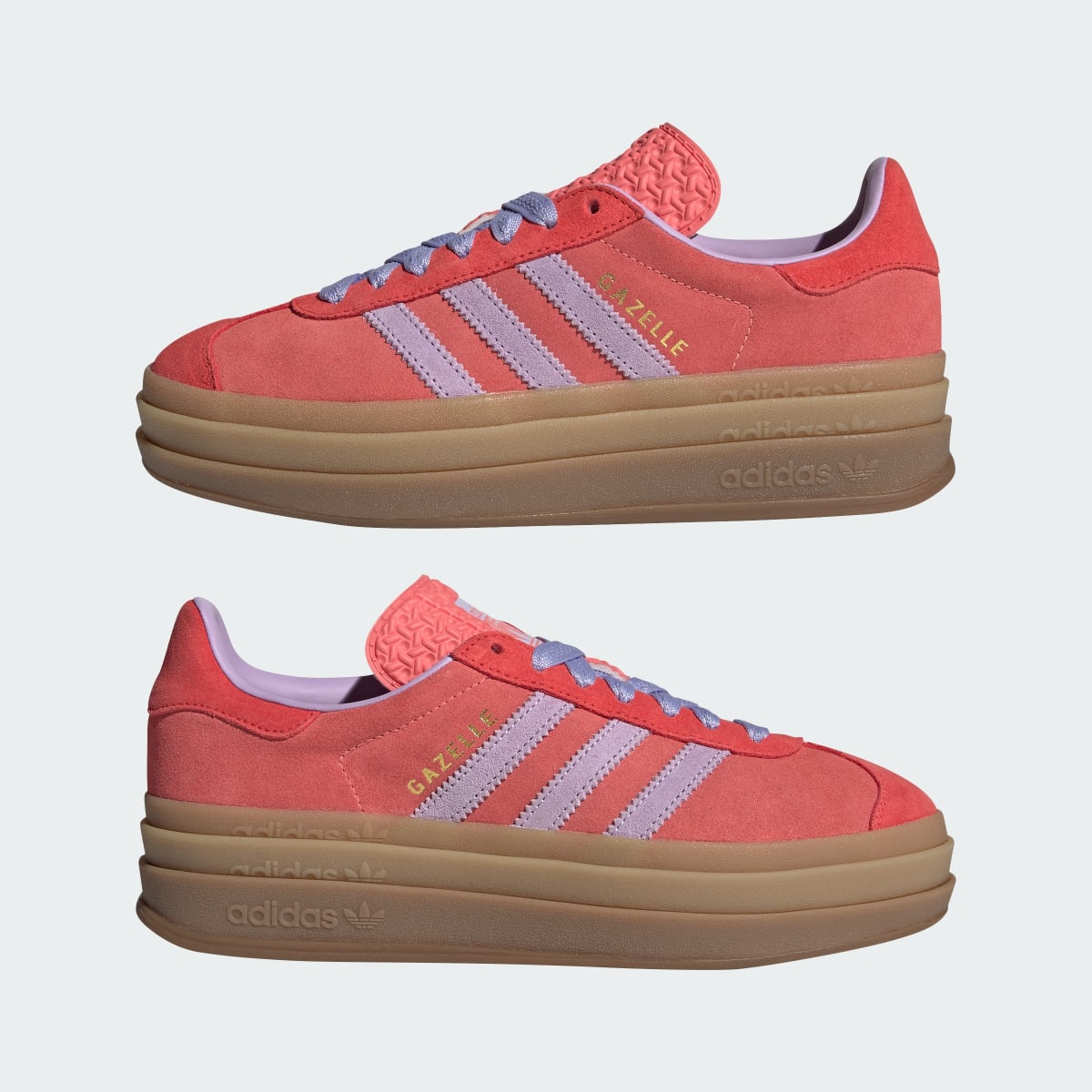 Adidas Gazelle Bold Semi Flash Red Powder Plum