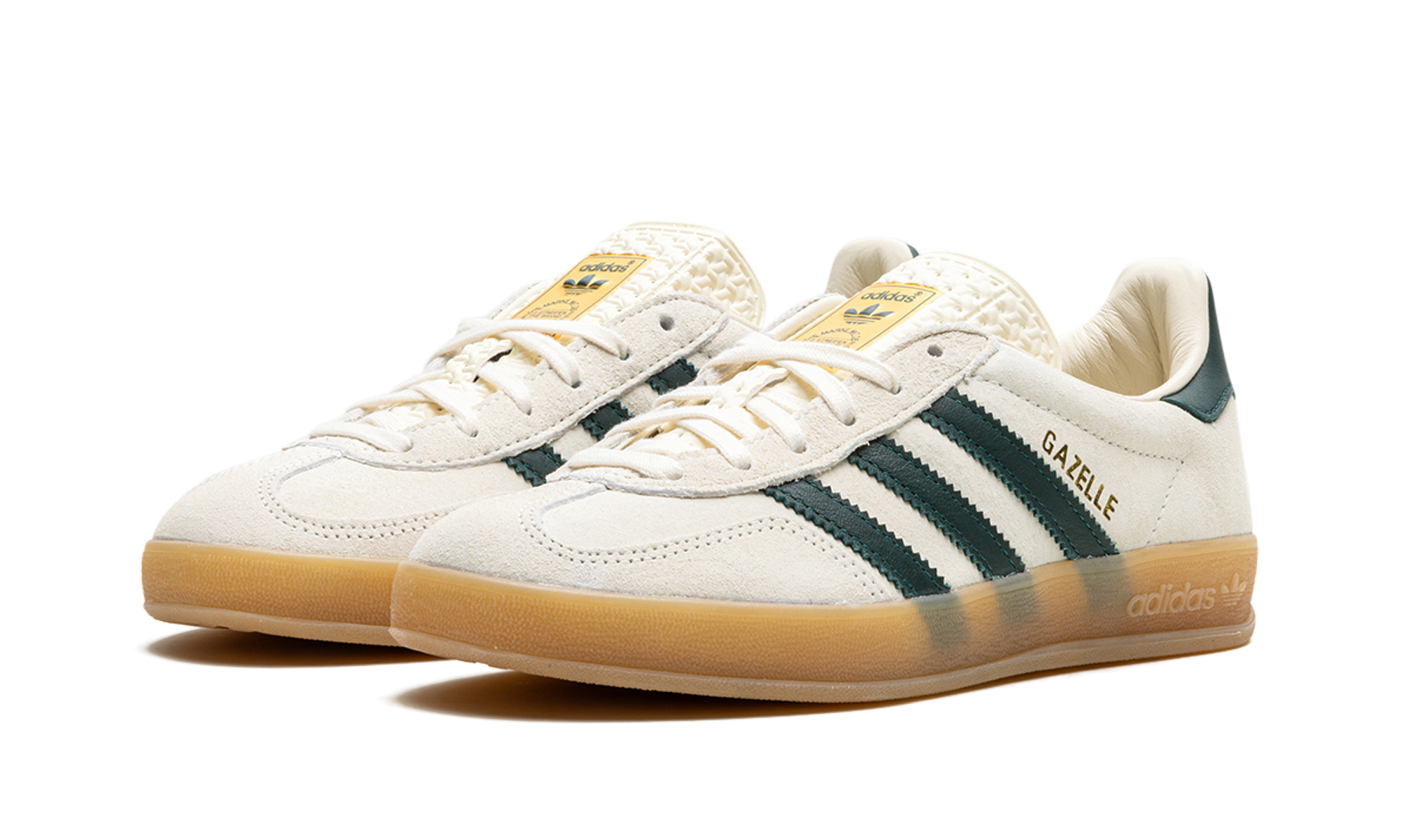 Adidas Gazelle Indoor Cream White Collegiate Green Gum