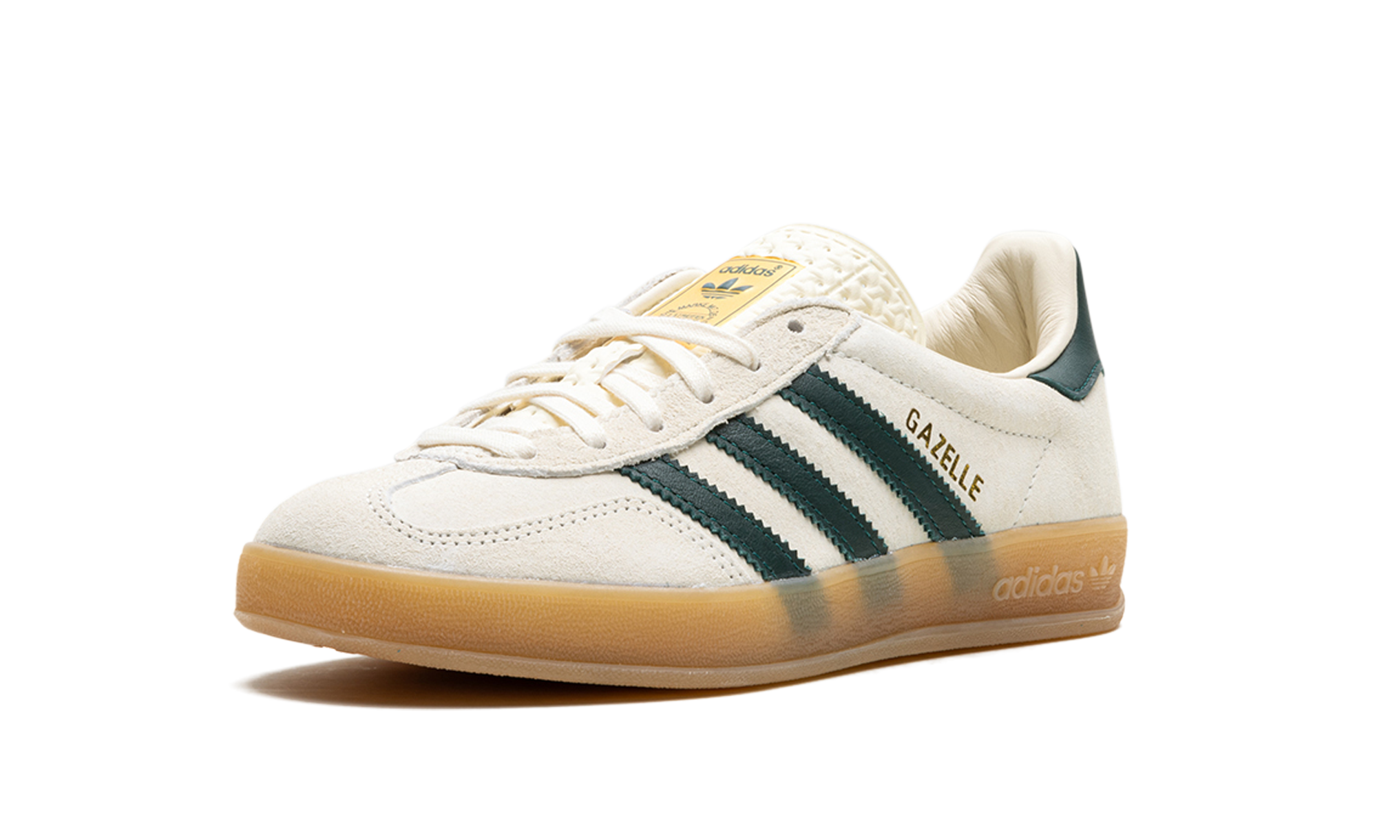 Adidas Gazelle Indoor Cream White Collegiate Green Gum