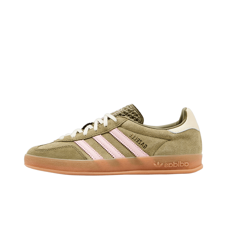 Adidas Gazelle Indoor Focus Olive Clear Pink, Focus Olive/Pink/Gum (JH6475)