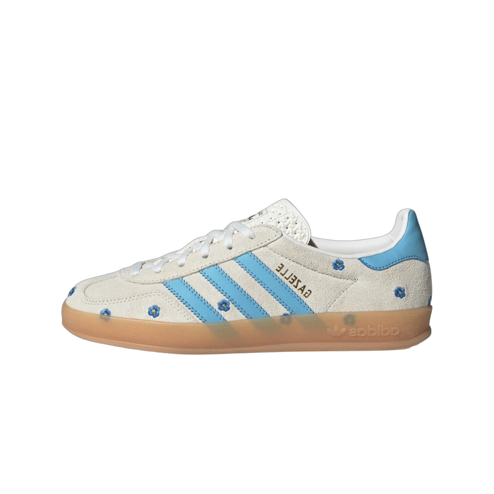 Adidas Gazelle Indoor Light Blue Floral, Beige/Cloud White/Light Blue/Gum (IF4491)