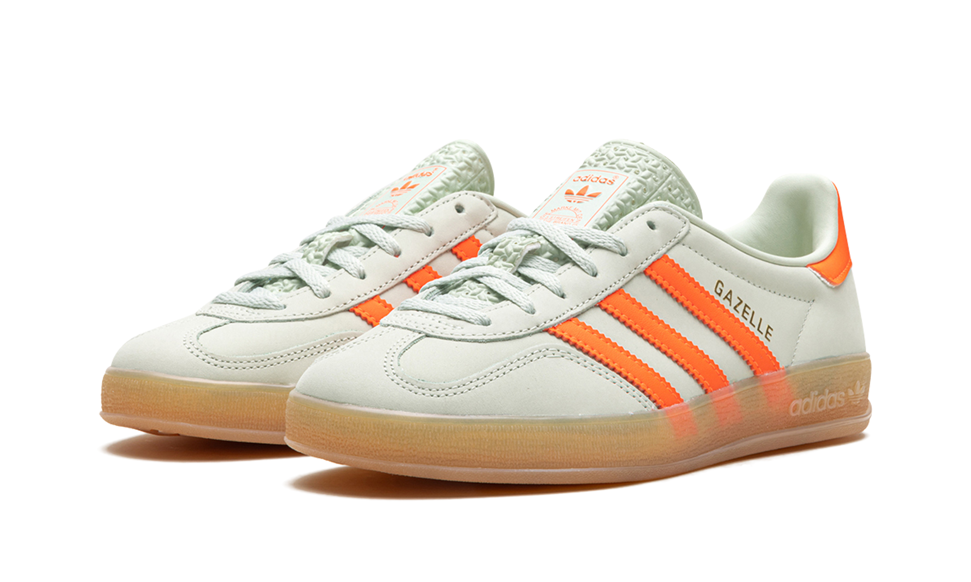 Adidas Gazelle Indoor Linen Green Solar Orange