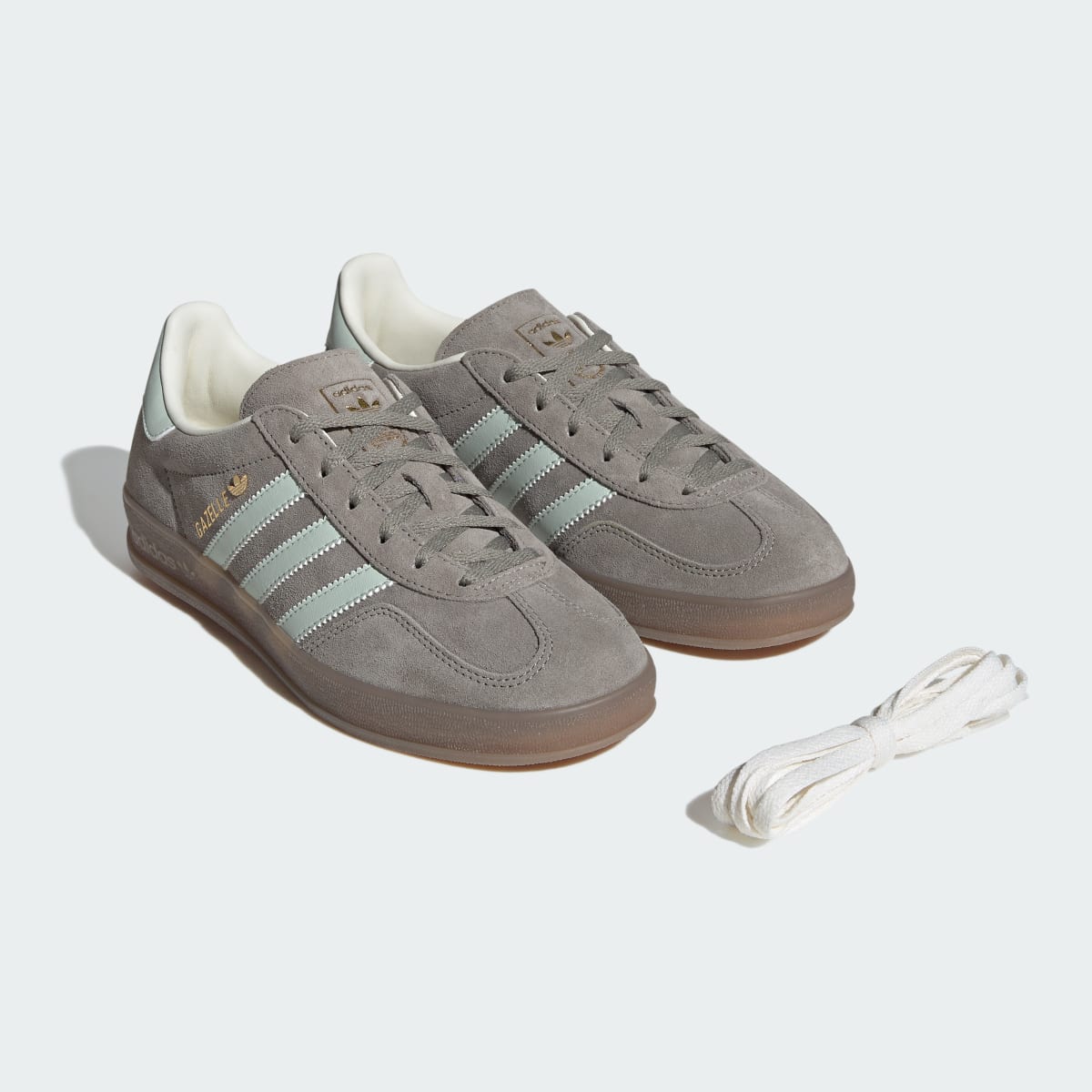Adidas Gazelle Indoor Silver Pebble Linen Green