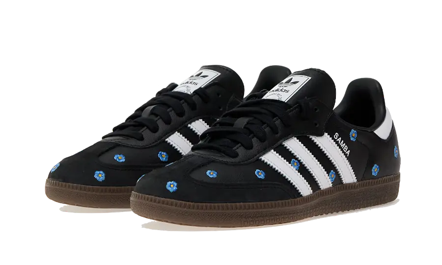 Adidas Samba Light Blue Floral Core Black