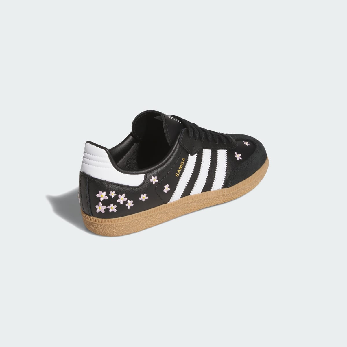 Adidas Samba OG Black White Gum Floral Embroidery