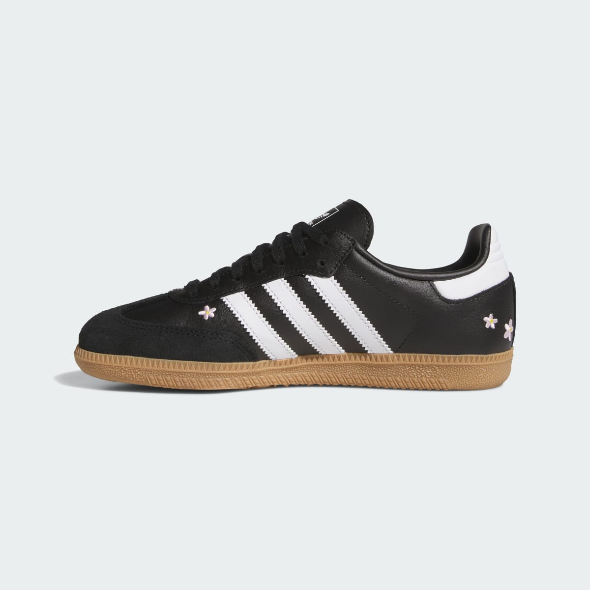 Adidas Samba OG Black White Gum Floral Embroidery