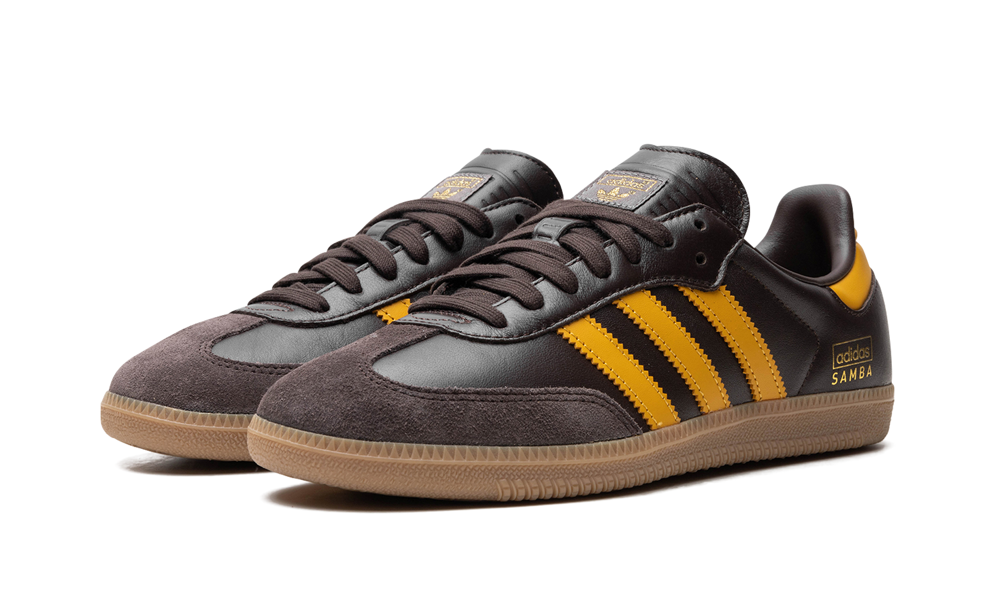Adidas Samba OG Dark Brown Preloved Yellow