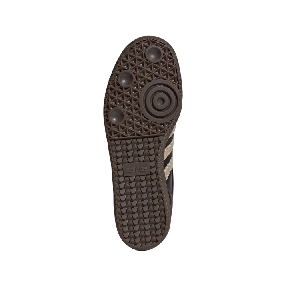 Adidas Samba OG Maroon Crystal Sand, Maroon/Crystal Sand/Gold Metallic Sneakers (IF7004)