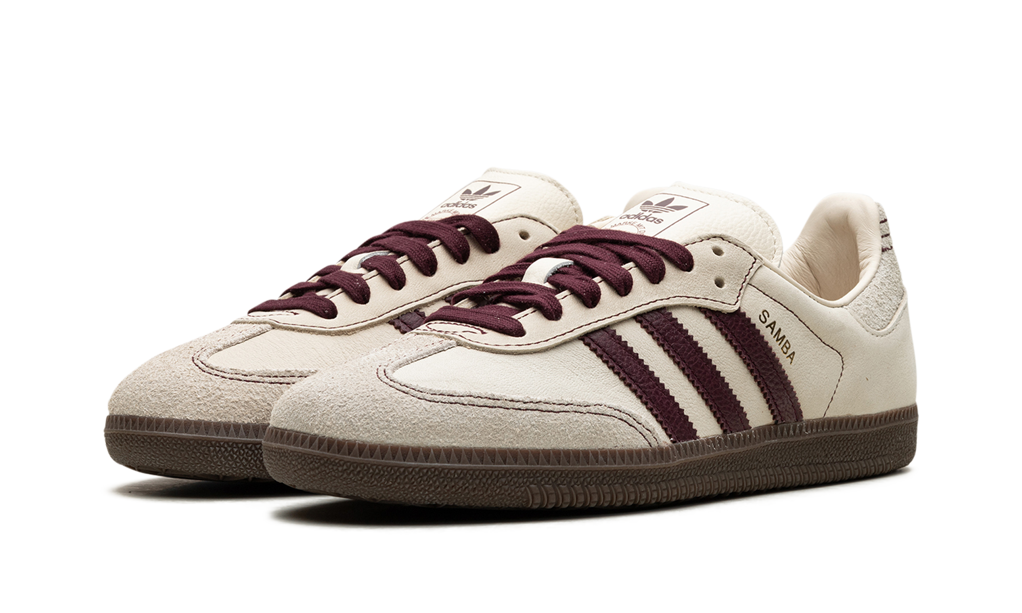 Adidas Samba OG Wonder White Maroon