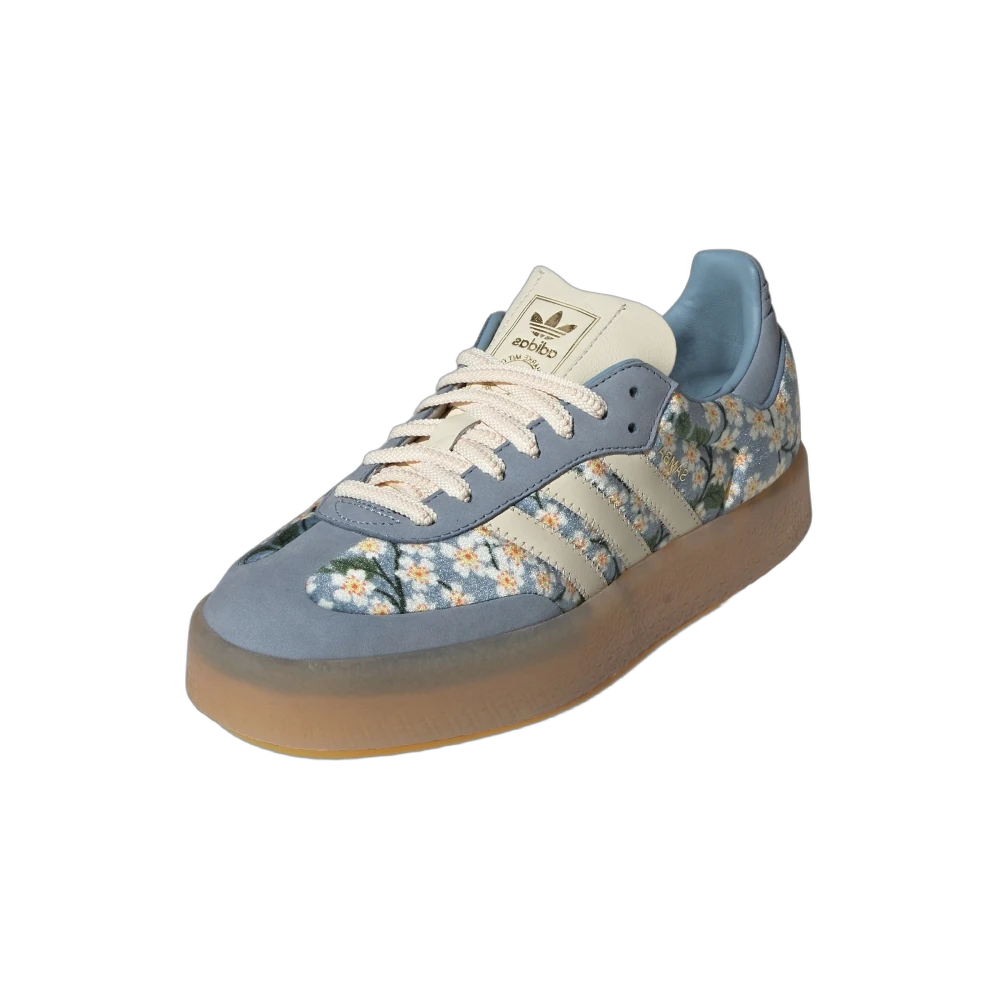 Adidas Sambae Liberty London Floral Embroidery Blue Cream White - Sneak