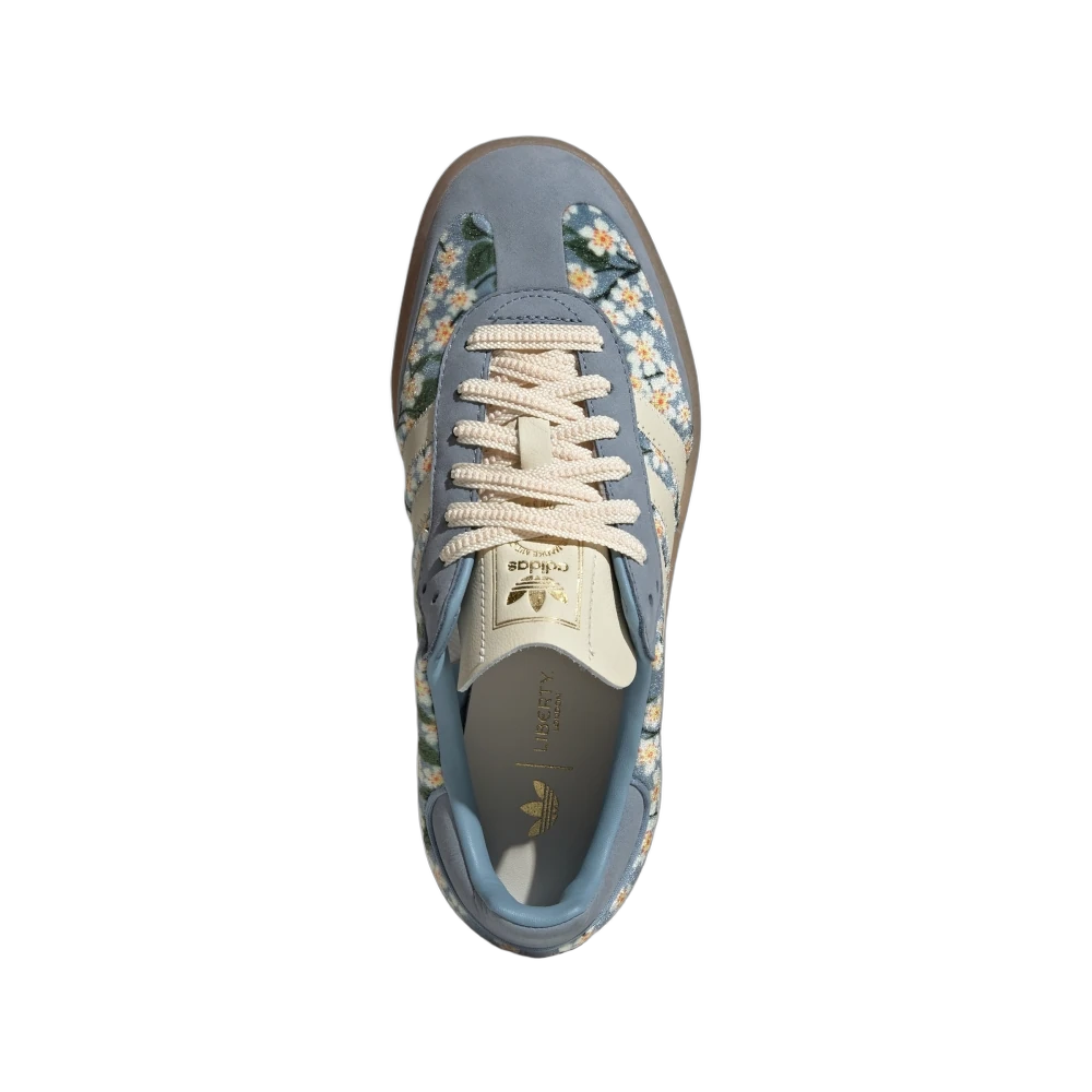 Adidas Sambae Liberty London Floral Embroidery Blue Cream White - Sneak