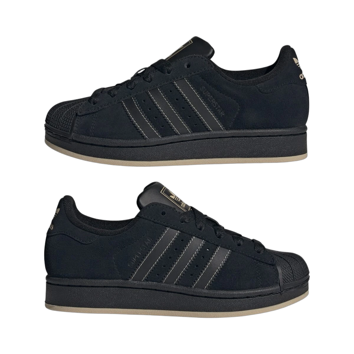 Adidas Superstar Black Gold Metallic