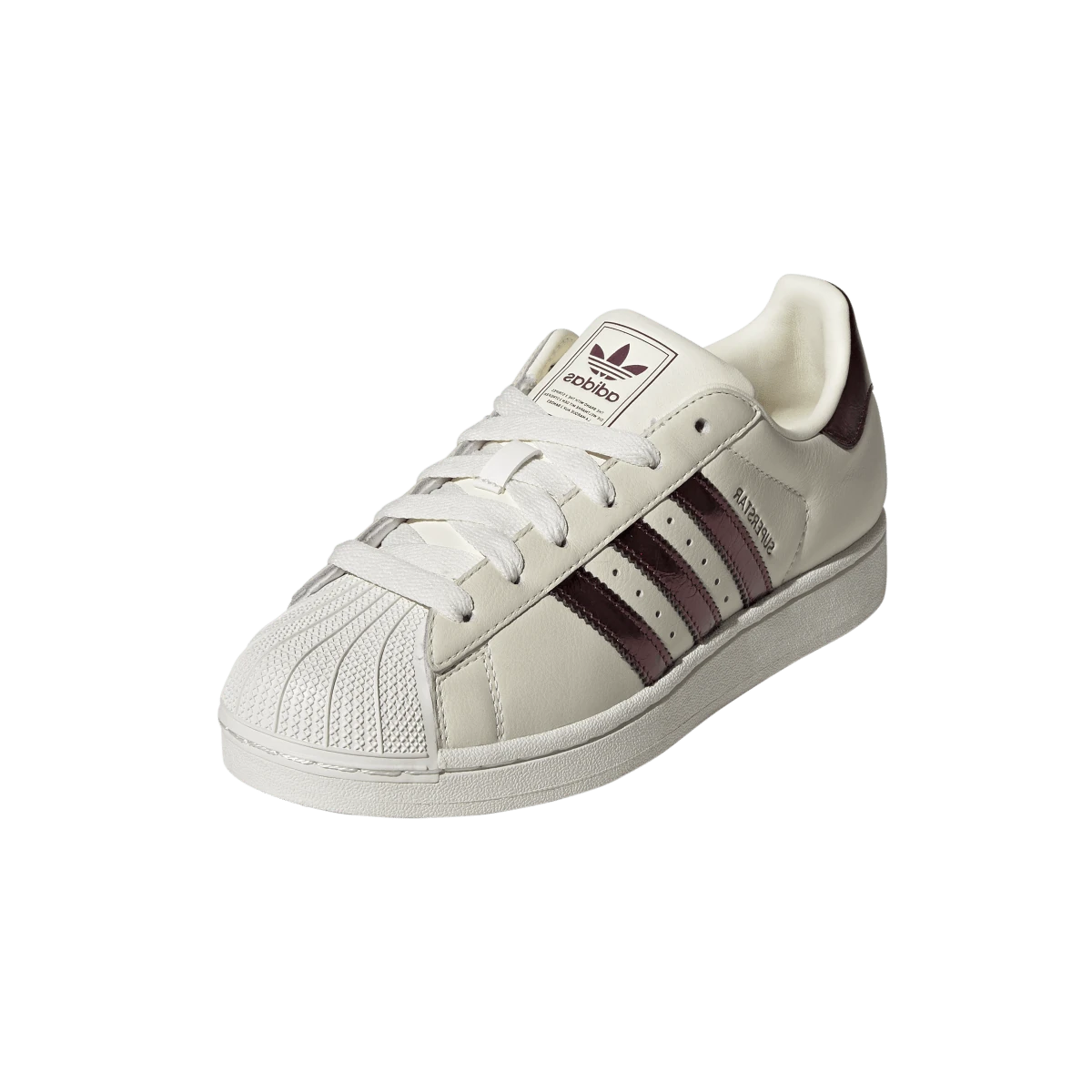 Adidas Superstar II Off White Maroon Gold Metallic
