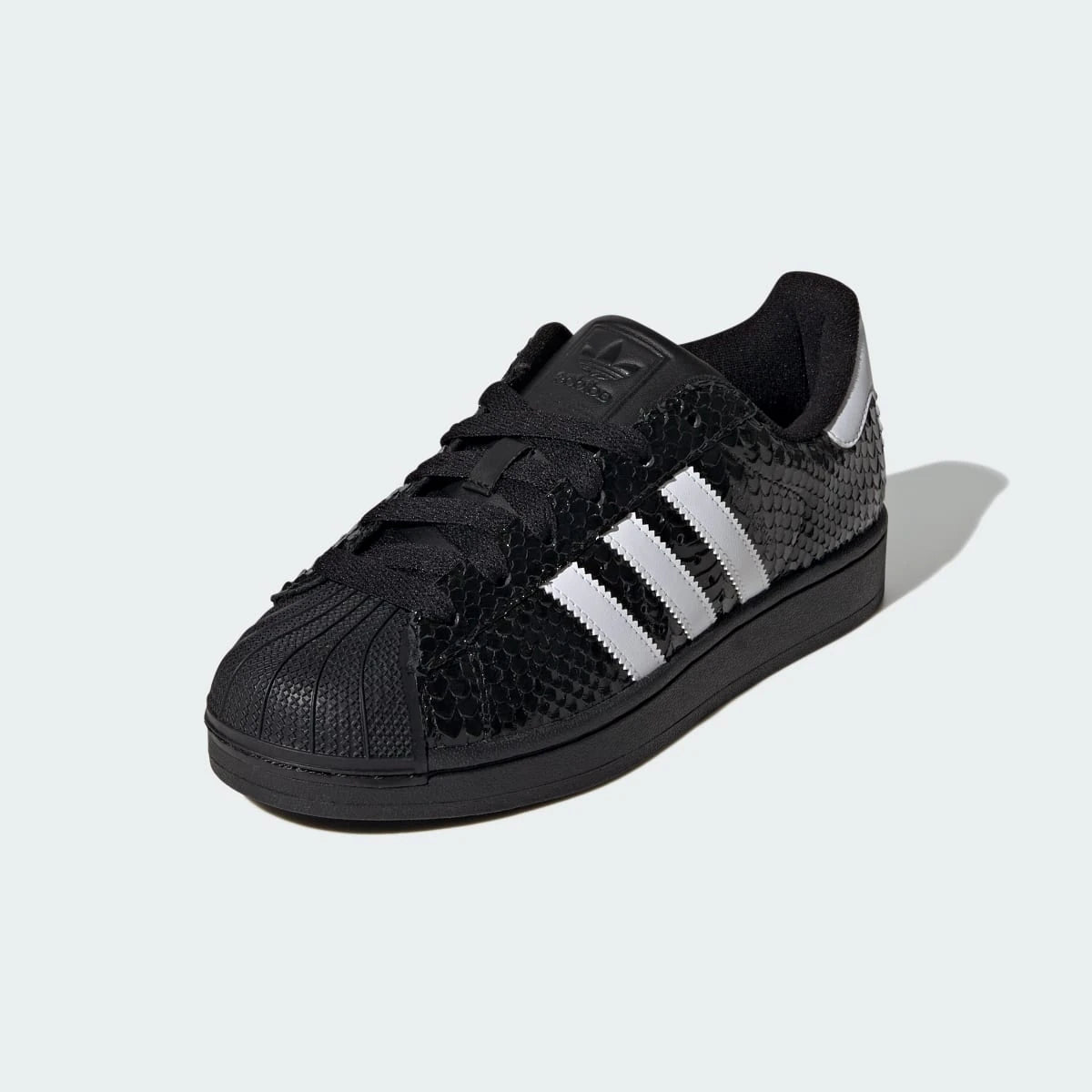 Adidas Superstar II Patent Snakeskin Black White